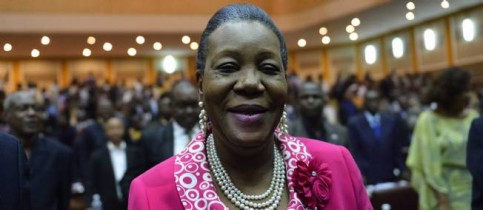 La nouvelle présidente de la Centrafrique, Catherine Samba-Panza. © ERIC FEFERBERG / AFP