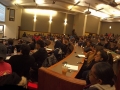 Le Dr. Daniel Mengara, présentant son livre à l'université de Montclair dans le New Jersey aux Etats-Unis, le 18 novembre 2019.