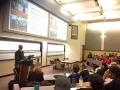 Le Dr. Daniel Mengara, présentant son livre à l'université de Montclair dans le New Jersey aux Etats-Unis, le 18 novembre 2019.
