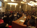 Le Dr. Daniel Mengara, présentant son livre à l'université de Montclair dans le New Jersey aux Etats-Unis, le 18 novembre 2019.