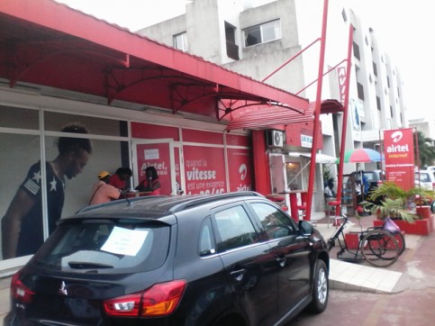 Le siège d'Airtel à Port-Gentil. © Gabonreview/Louis Mbourou