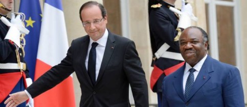 François Hollande et Ali Bongo à l'Élysée, le 5 juillet 2012. © AFP PHOTO / ERIC FEFERBERG