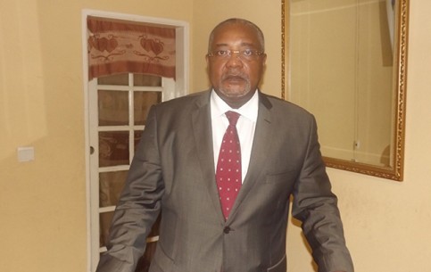 Séraphin Akure Davain, président de l’ANG, le 22 janvier 2015 à Libreville. © Gabonreview