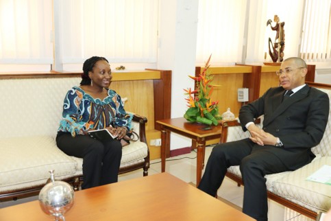 Sylvie Dossou et Désiré Guedon, le 1er juin 2015. © Com. MERH