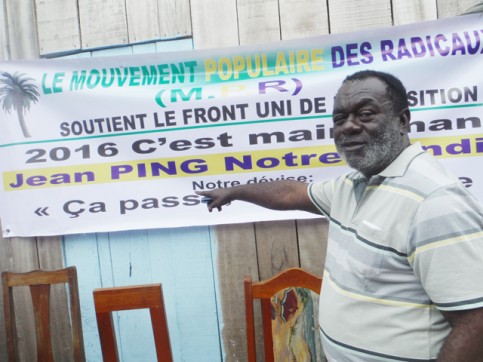 Féfé Onanga a déclaré son soutien à la candidature de Jean Ping pour 2016. © Gabonreview/Louis Mbourou
