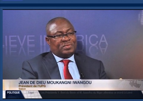 Jean-De-Dieu Moukagni-Iwangou, sur Africa 24. © Capture d’écran/Gabonreview