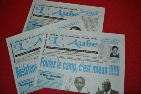 L’Aube, accusée de ne pas faire du journalisme. © Gabonreview