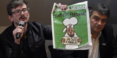 Le prochain numéro de Charlie Hebdo sous presse à Villabe près de Paris, le 13 janvier 2015 (c) Afp