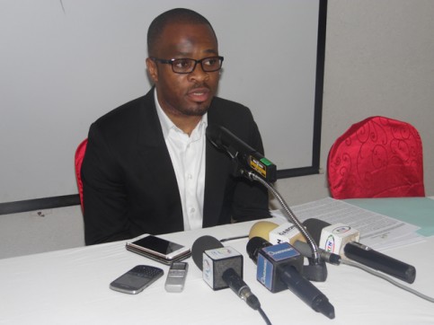 Junior Xavier Ndong Ndong, le 15 janvier 2015 à Libreville. © Gabonreview