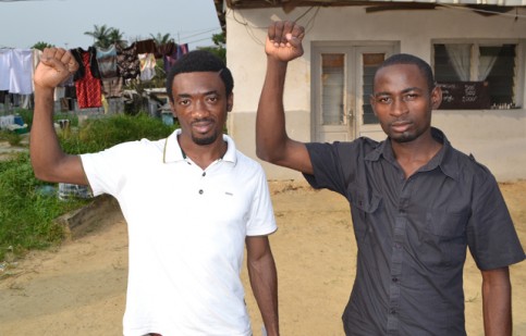 De gauche à droite, Nicolas Ondo et Yannick Allogho, le 30 décembre 2014. © Gabonreview