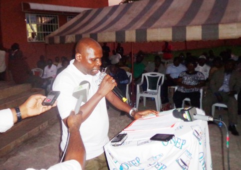 Paul Aimé Bagafou, SG de l’Onep, le 14 novembre 2014 à Port-Gentil. © Gabponreview/Louis Mbourou