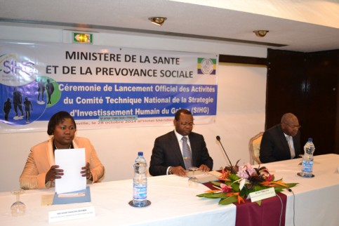 Les ministres présents à la cérémonie de lancement des activités du CTN-SIHG. © Gabonreview