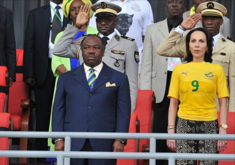 Ali et Sylvia Bongo Ondimba au stade de l’Amitié durant la Can 2012. © bbc.co.uk