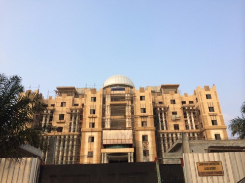 Le nouveau siège de la Cour constitutionnelle, durant sa construction. © Gabonreview