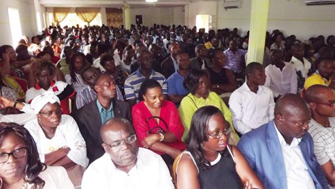 Les membres de l’intersyndicale des régies financières et administrations assimilées. © Gabonreview