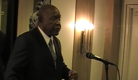 Luc Bengone Nsi lors de son intervention, le 24 juillet 2015 à Washington (USA). © Capture d’écran Gabonreview