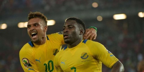 Malick Evouna et Fredeic Wagha © PHOTO AFP KHALED DESOUKI