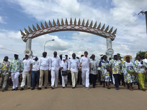 Marche de soutien à Ali Bongo dans la Ngounié. ©  D.R.
