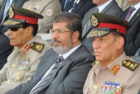 Le président égyptien Mohamed Morsi assiste à une cérémonie, le 9 juillet 2012 au Caire (Présidence égyptienne/AFP)