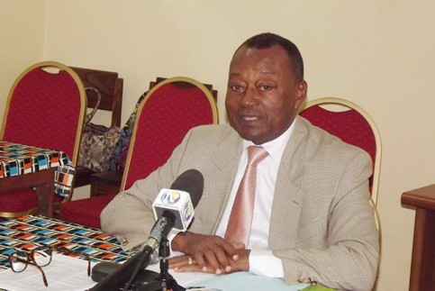 Le secrétaire général du CDJ, Jules Aristide Bourdès Ogouliguendé, le 19 novembre 2014. © Gabonreview