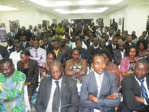Une vue partielle des leaders syndicaux ayant tenu tête au gouvernement. © Gabonreview