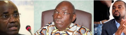 Les leaders de l'Union Nationale (UN): Jean Eyegue Ndong, Zacharie Myboto, Gérard Ella Nguema