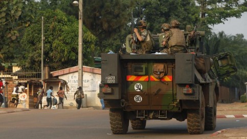 Des soldats français de l'opération Sangaris, à Bangui, le 18 février 2014.- REUTERS/Luc Gnago