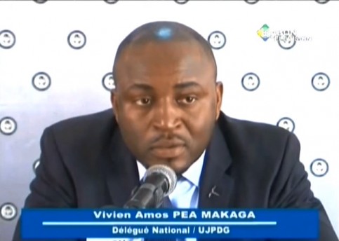 Vivien Amos Makaga Péa. © Capture d’écran Youtube/Gabonreview 